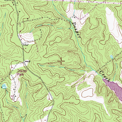 Topographic Map of Louisa County, VA