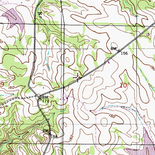 Topographic Map of Saint Matthews Church, AL