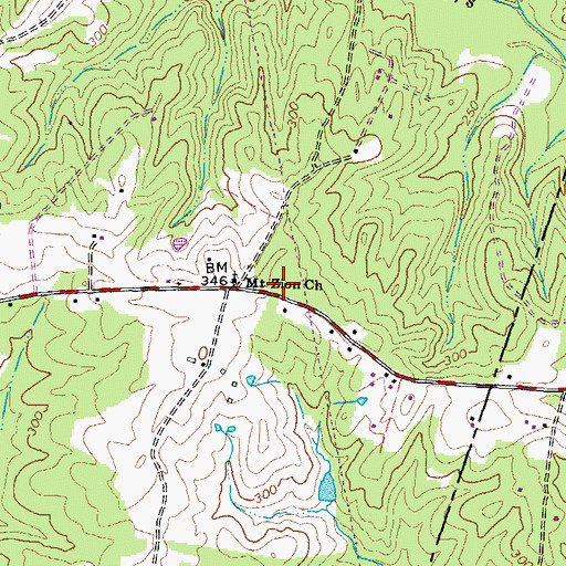 Topographic Map of Mount Zion School (historical), VA