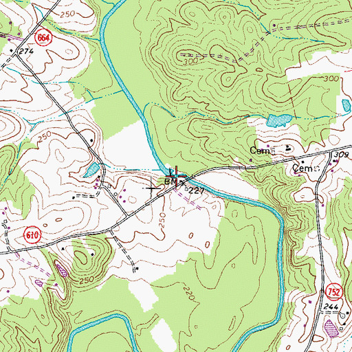 Topographic Map of Sheltons Mill (historical), VA