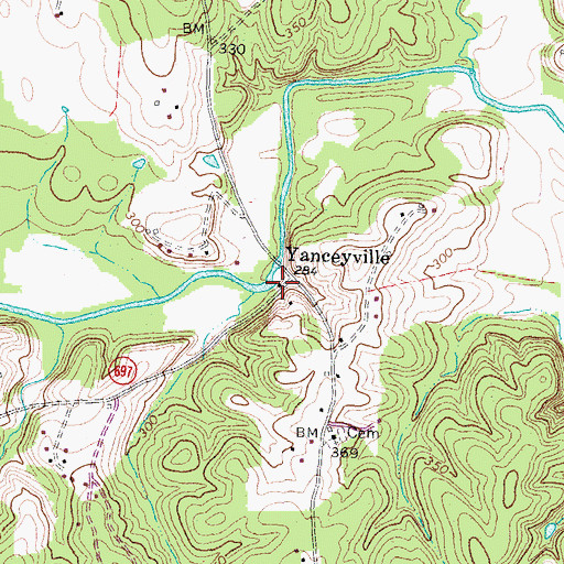 Topographic Map of Smiths Mill (historical), VA