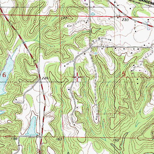 Topographic Map of Taylor Cemetery, AL