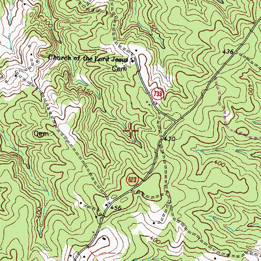 Topographic Map of Wesleyan Church, VA