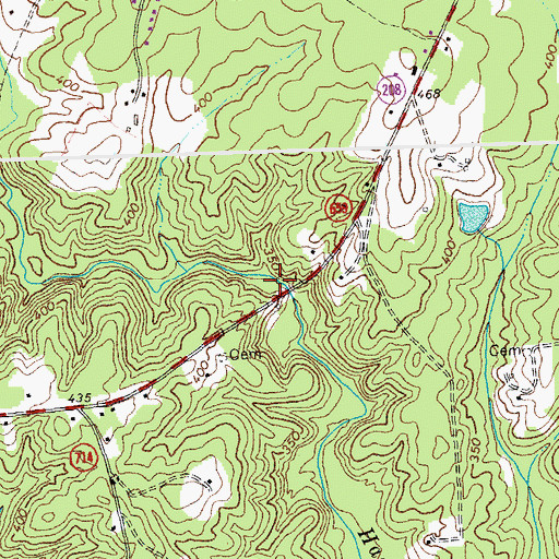 Topographic Map of Williams Mill (historical), VA