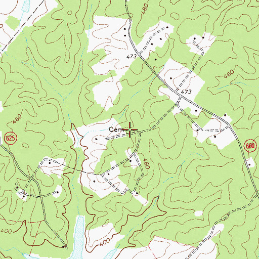 Topographic Map of Lewis Cemetery, VA