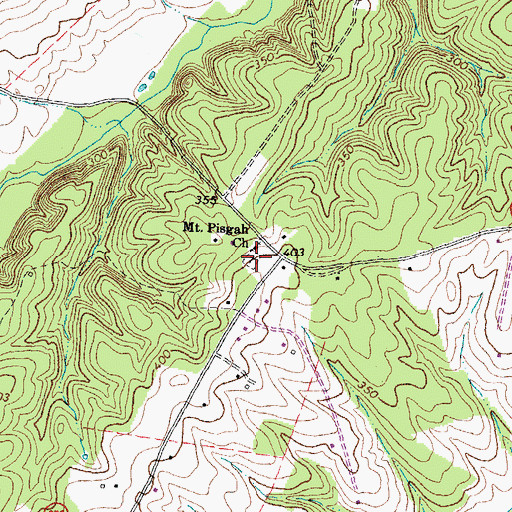 Topographic Map of Mount Pisgah Cemetery, VA