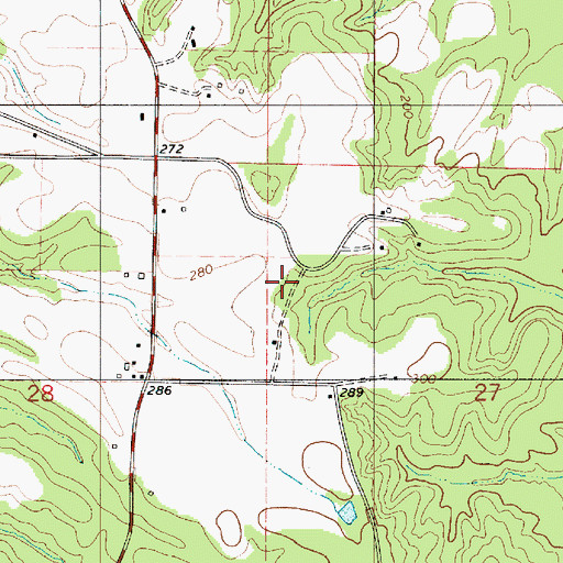Topographic Map of Williams Cemetery, AL