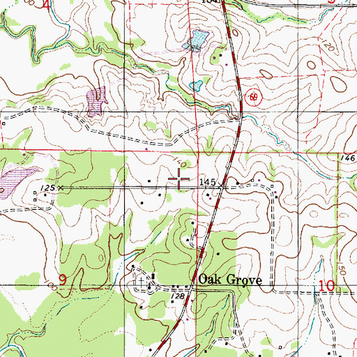 Topographic Map of Willis-Scott Cemetery, AL