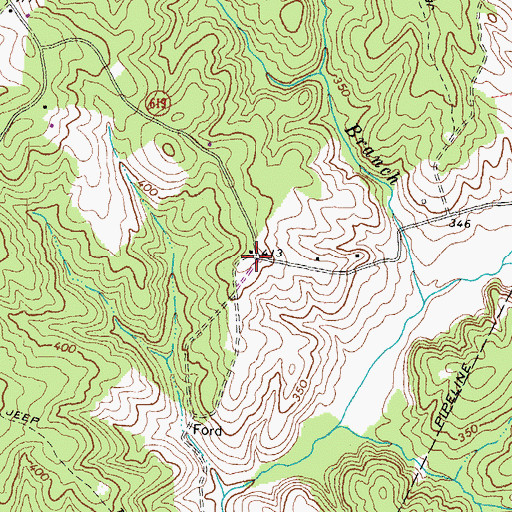 Topographic Map of Sunnyside School (historical), VA