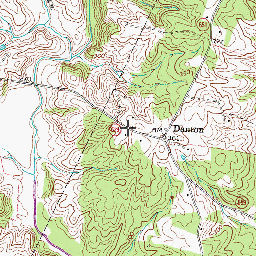 Topographic Map of Terrells Store (historical), VA