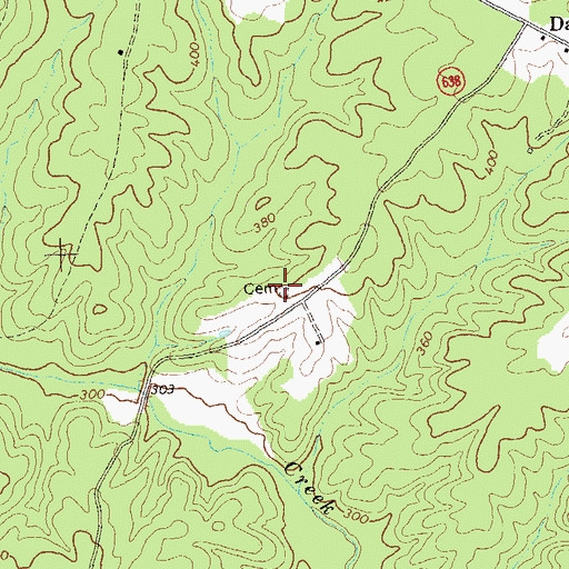 Topographic Map of Watkins Cemetery, VA