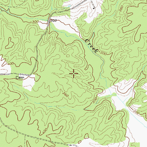 Topographic Map of Willis Cemetery, VA