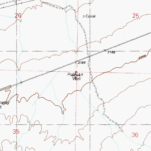 Topographic Map of Pollack Well, AZ
