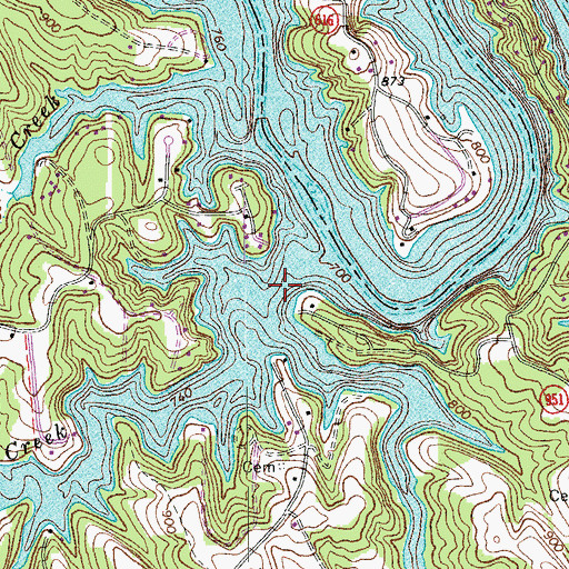 Topographic Map of Teels Mill (historical), VA