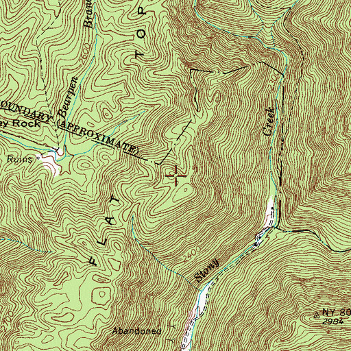 Topographic Map of Big Flat Top, VA