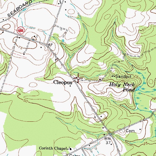 Topographic Map of Cleopus, VA