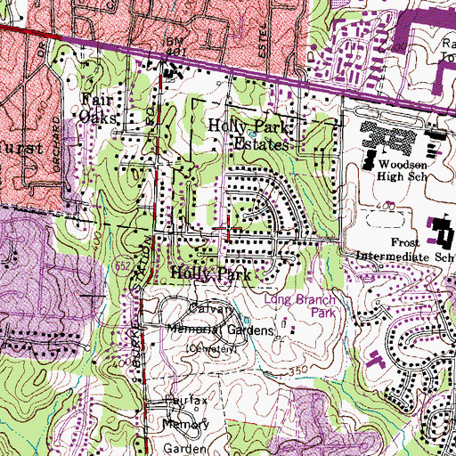 Topographic Map of Holly Park, VA