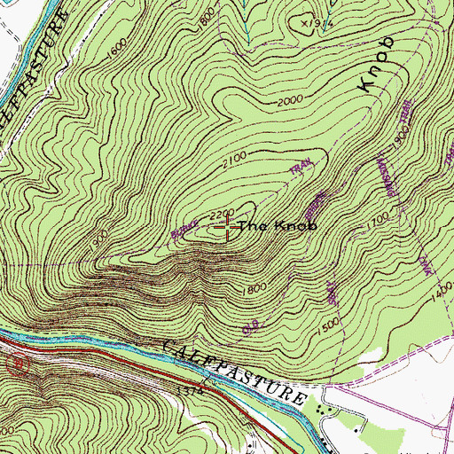 Topographic Map of Knob Mountain, VA