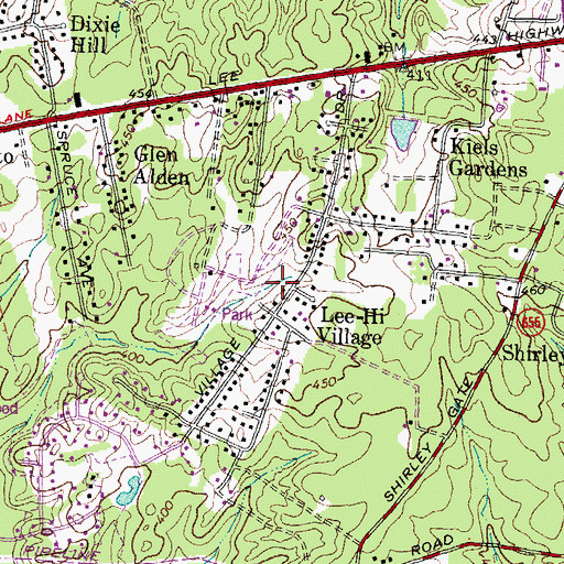 Topographic Map of Lee-Hi Village, VA