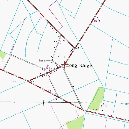 Topographic Map of Long Ridge, VA