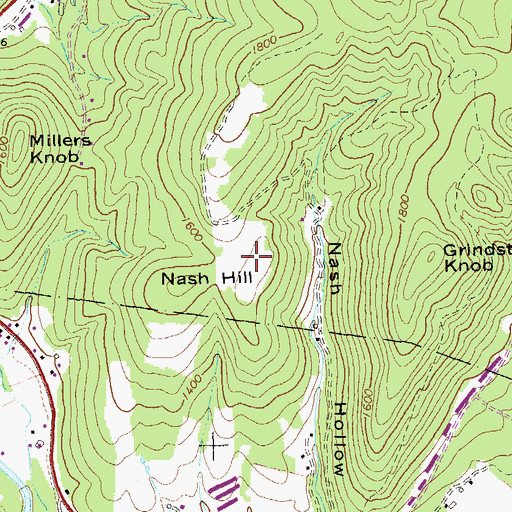 Topographic Map of Nash Hill, VA
