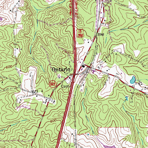 Topographic Map of Ontario, VA