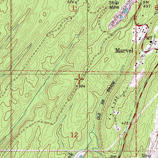 Topographic Map of Mount Nebo Baptist Church, AL