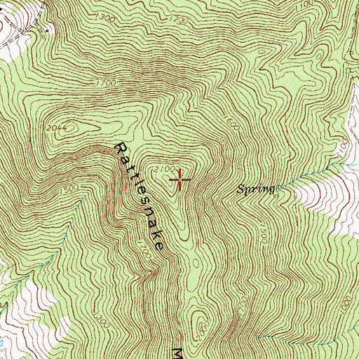Topographic Map of Rattlesnake Mountain, VA