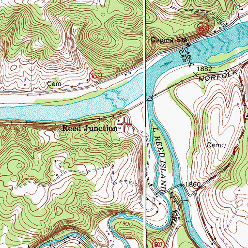 Topographic Map of Reed Junction, VA