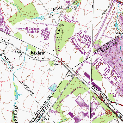 Topographic Map of Rixlew, VA
