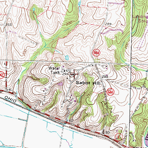 Topographic Map of Sabot Hill, VA
