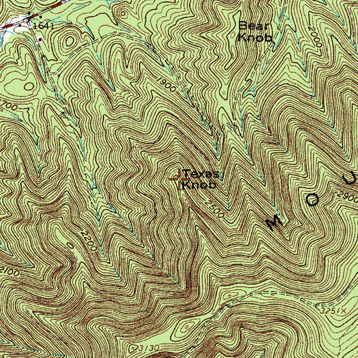 Topographic Map of Texas Knob, VA