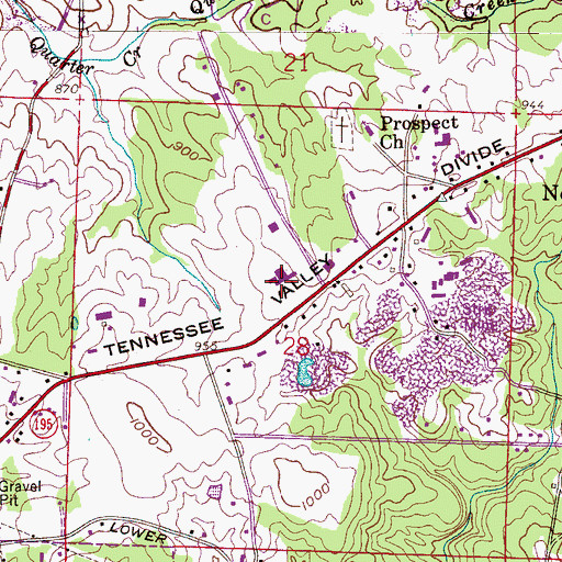 Topographic Map of Lakeland Community Hospital, AL