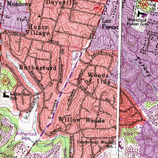Topographic Map of Woods of Ilda, VA