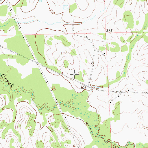 Topographic Map of Baldwin Chapel Church, AL