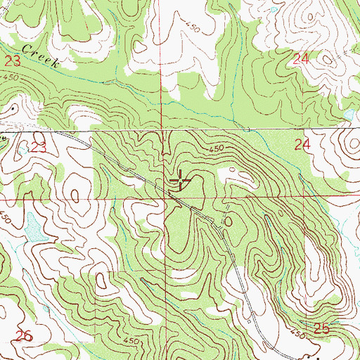 Topographic Map of Barnette Cemetery, AL