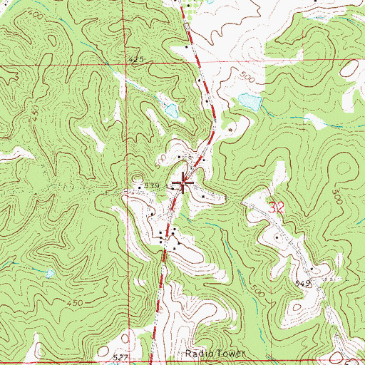 Topographic Map of Bread Tray Hill, AL