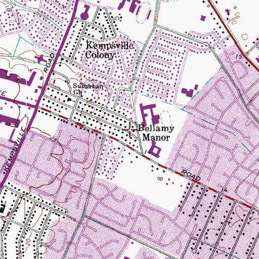 Topographic Map of Bellany Manor, VA