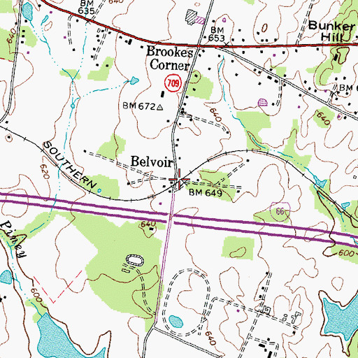 Topographic Map of Belvoir, VA