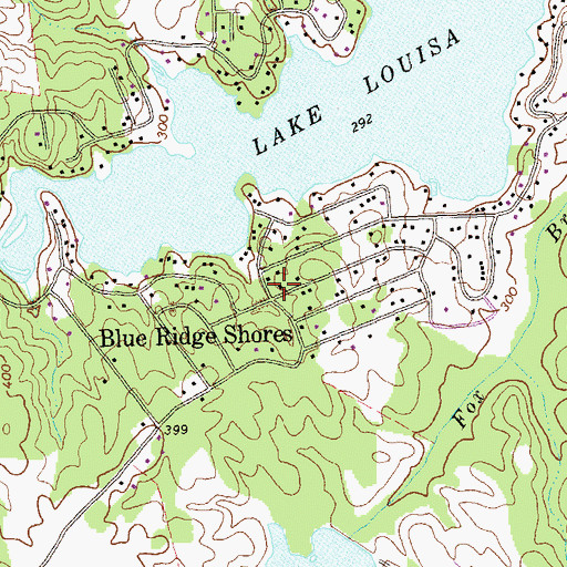 Topographic Map of Blue Ridge Shores, VA