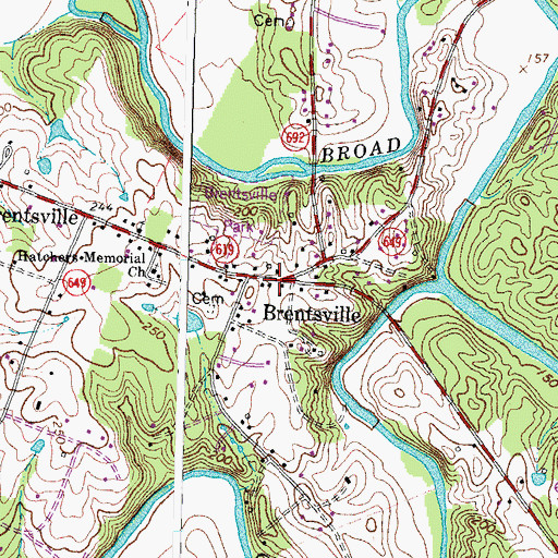 Topographic Map of Brentsville, VA