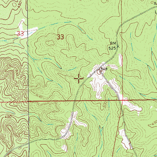 Topographic Map of Old Sellers Cemetery, AL