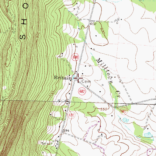Topographic Map of Britain, VA