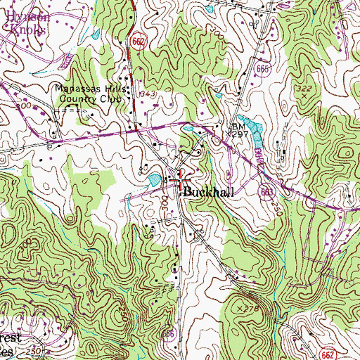 Topographic Map of Buckhall, VA