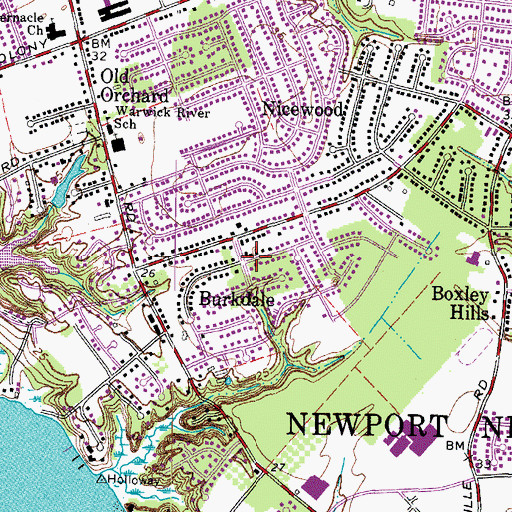 Topographic Map of Burkdale, VA
