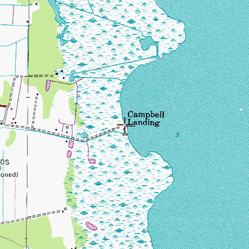 Topographic Map of Campbells Landing, VA