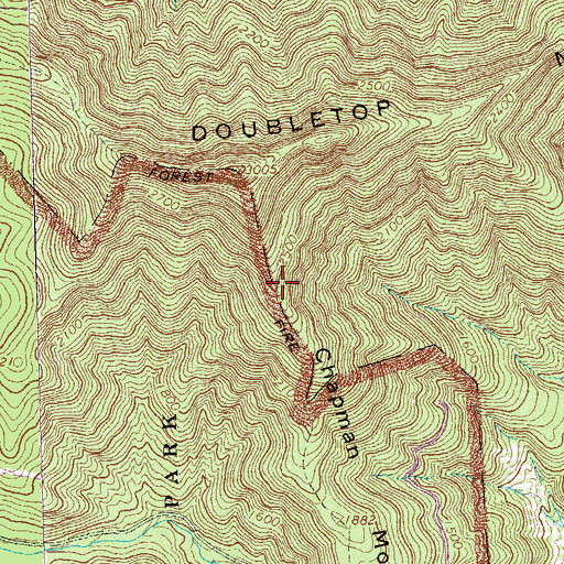 Topographic Map of Chapman Mountain, VA