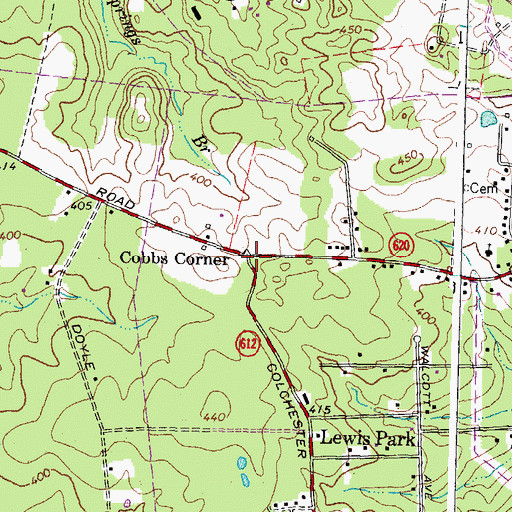 Topographic Map of Cobbs Corner, VA