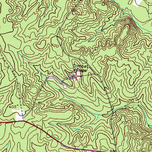 Topographic Map of Combat Village, VA
