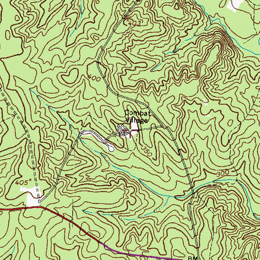 Topographic Map of Combat Village, VA